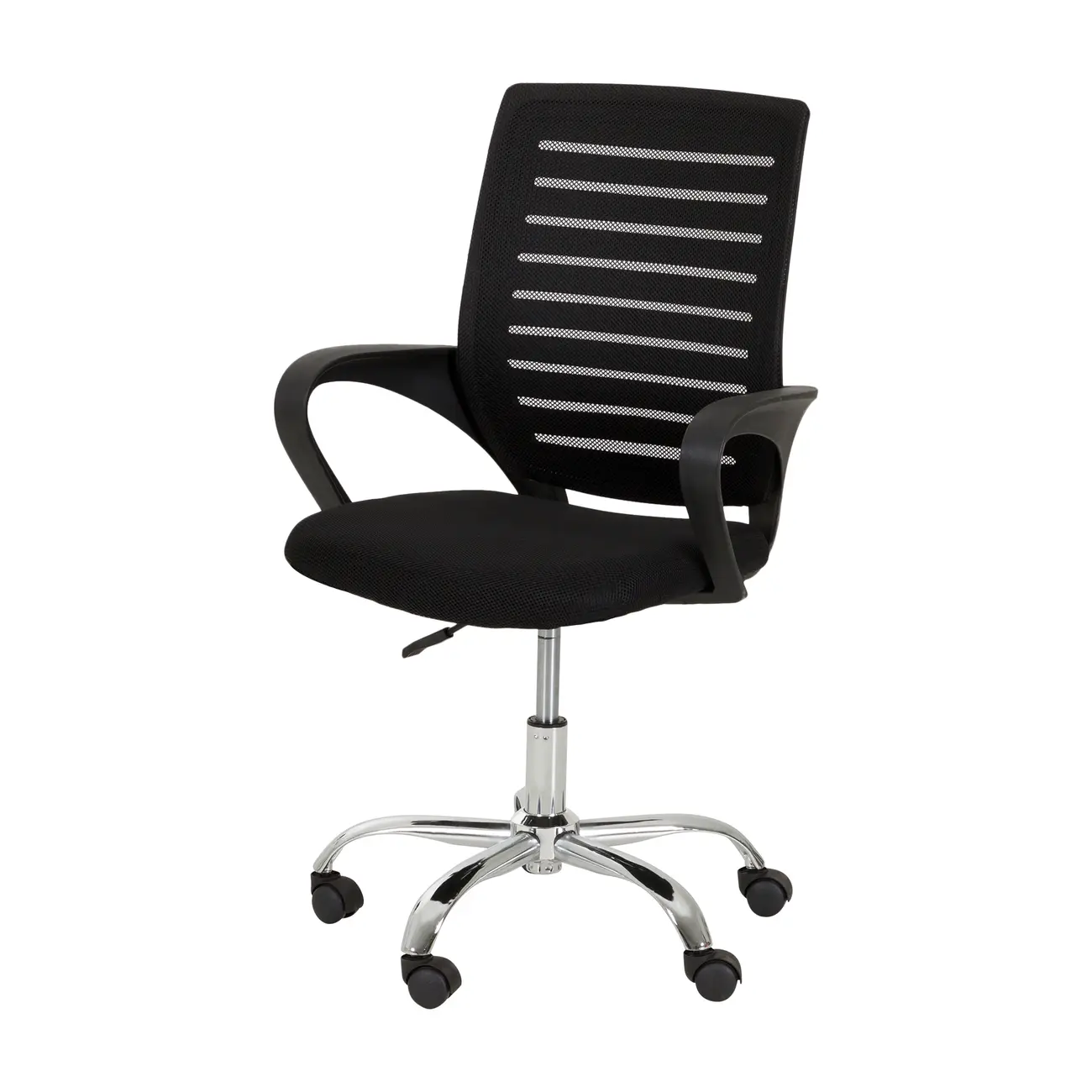 FREST CADEIRA HOME OFFICE - CROMADO/PRETO - Foto 1