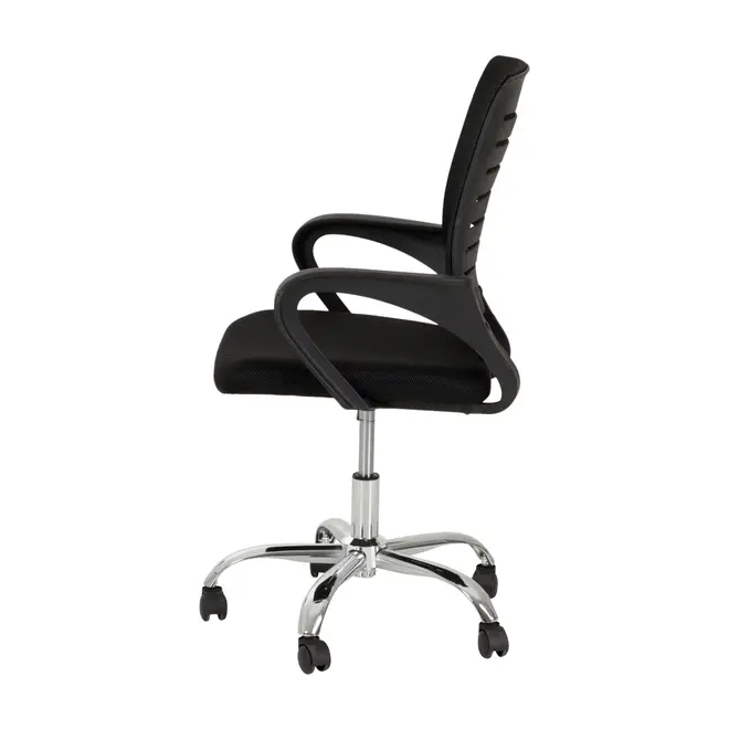 FREST CADEIRA HOME OFFICE - CROMADO/PRETO - Foto 3