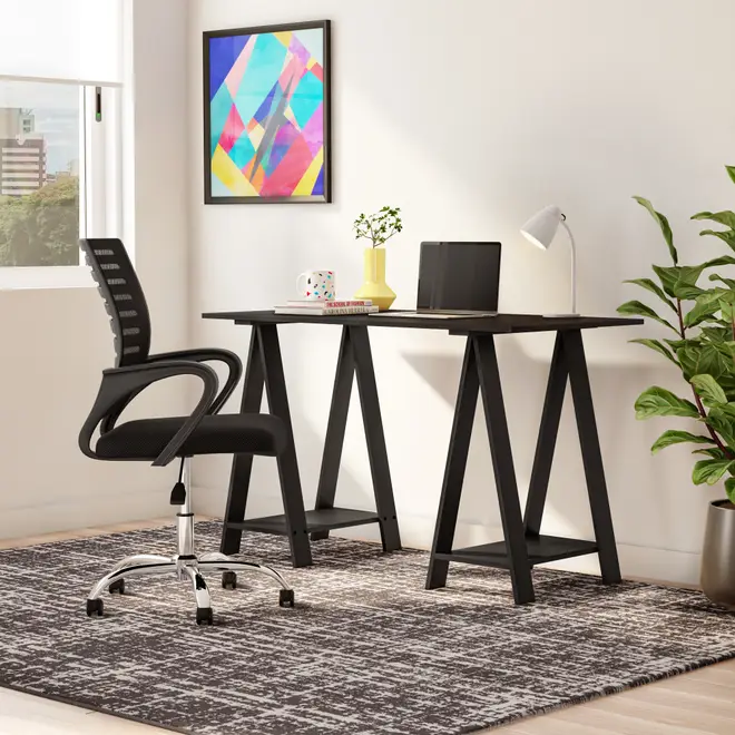 FREST CADEIRA HOME OFFICE - CROMADO/PRETO - Foto 10