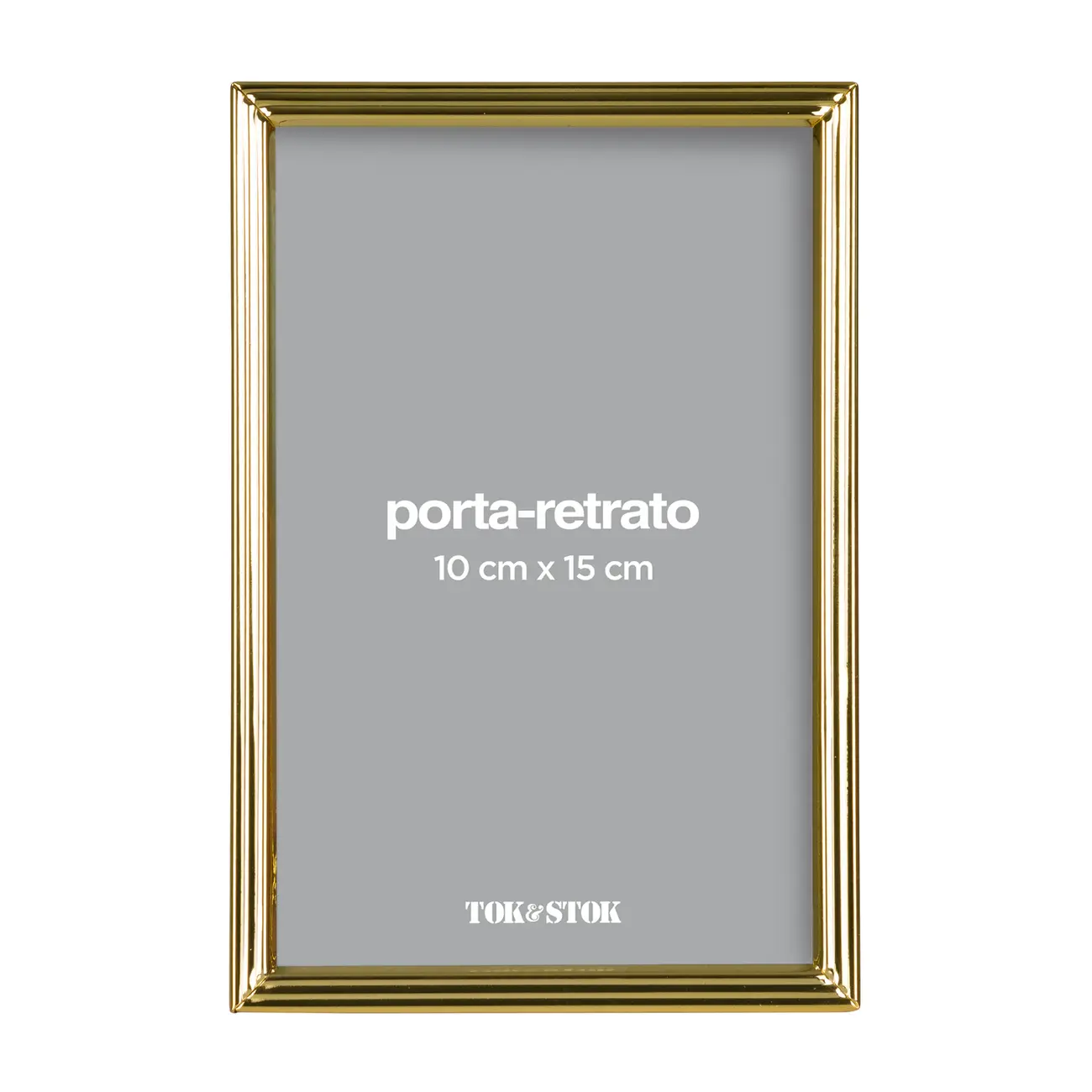 PORTA-RETRATO 10 CM X 15 CM DAWSON - OURO - Foto 1