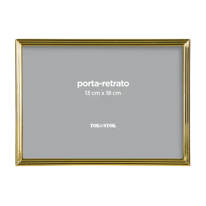 PORTA-RETRATO 13 CM X 18 CM DAWSON - OURO - Foto 3