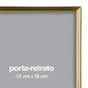 PORTA-RETRATO 13 CM X 18 CM DAWSON - OURO - Foto 5