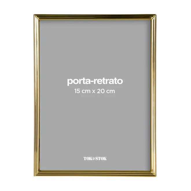 PORTA-RETRATO 15 CM X 20 CM DAWSON - OURO - Foto 1