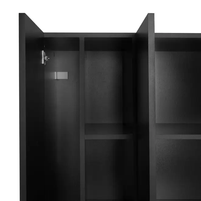 ARMÁRIO MÉDIO 3 PORTAS SURI - PRETO - Foto 6