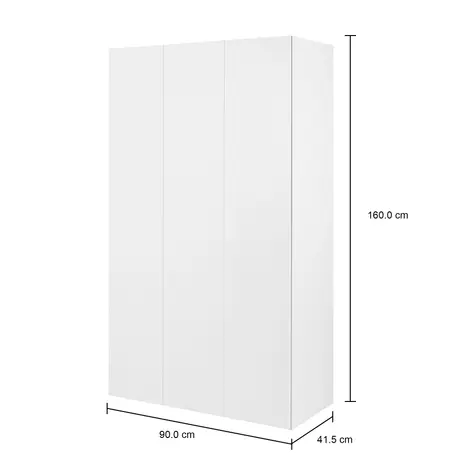 Imagem com medidas do produto ARMÁRIO MÉDIO 3 PORTAS SURI