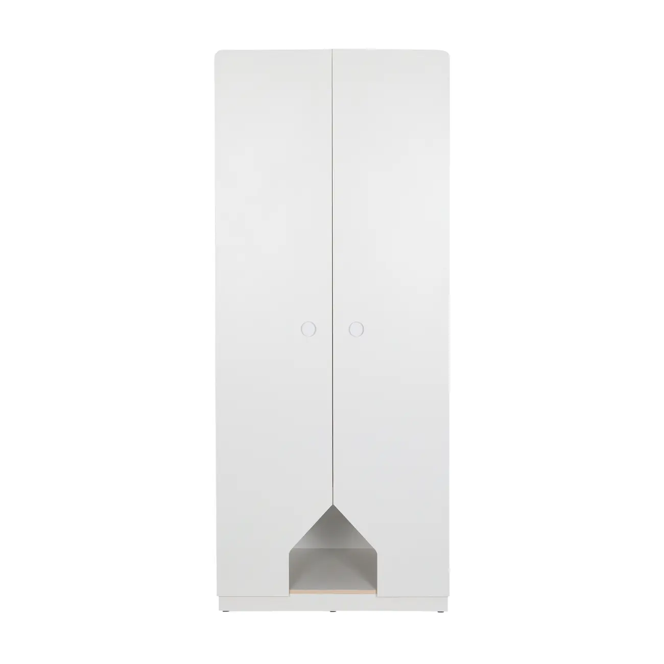 KOMPA GUARDA-ROUPA 2 PORTAS - BRANCO/NATURAL WASHED - Foto 1