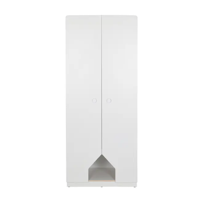 KOMPA GUARDA-ROUPA 2 PORTAS - BRANCO/NATURAL WASHED - Foto 1