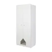 KOMPA GUARDA-ROUPA 2 PORTAS - BRANCO/NATURAL WASHED - Foto 3