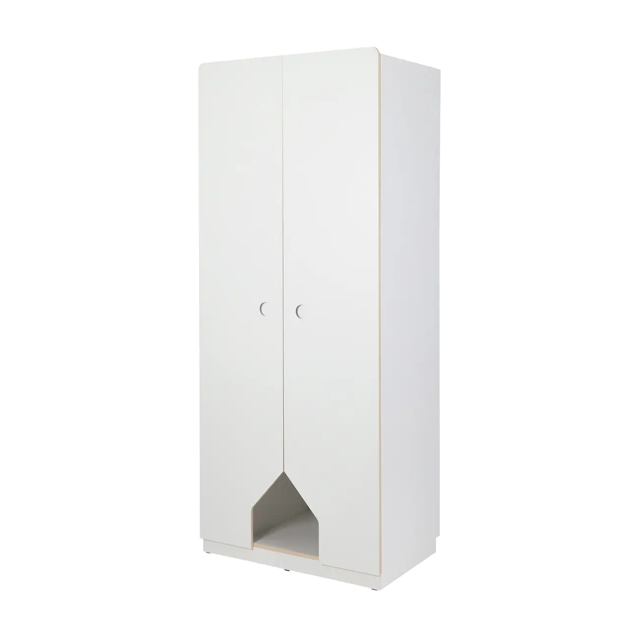 KOMPA GUARDA-ROUPA 2 PORTAS - BRANCO/NATURAL WASHED - Foto 3