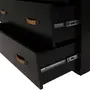 CÔMODA 4 GAVETAS 90 CM X 43 CM PELICANO - PRETO/NOZES - Foto 7
