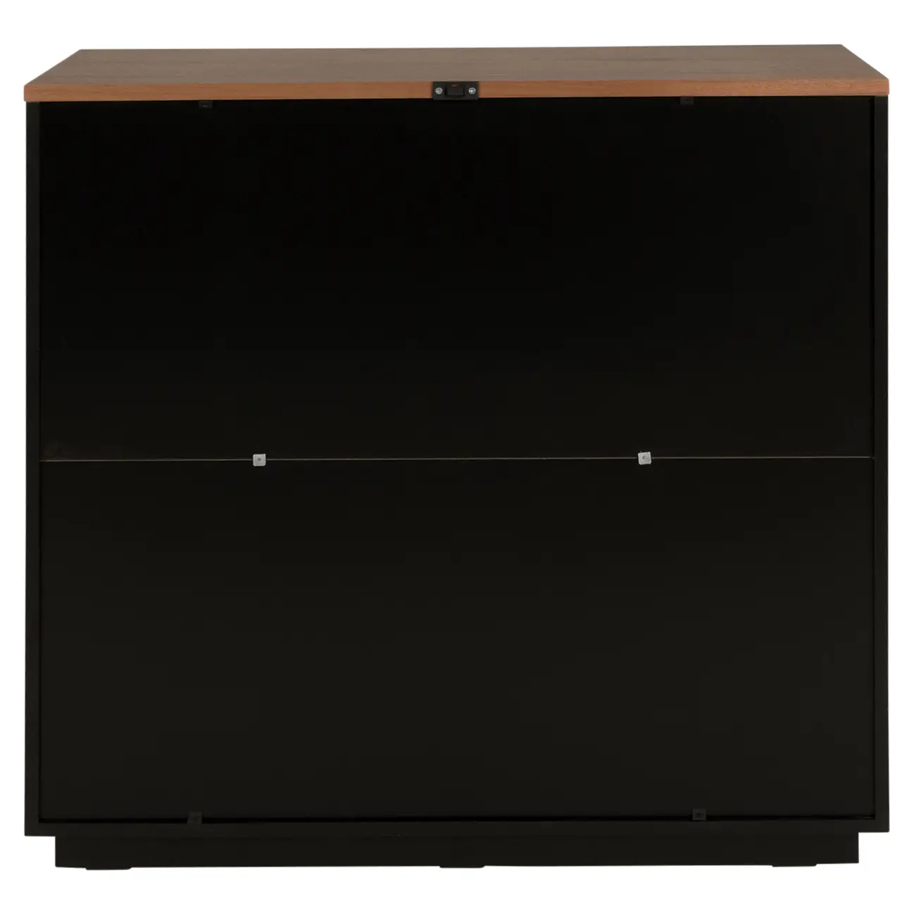 CÔMODA 4 GAVETAS 90 CM X 43 CM PELICANO - PRETO/NOZES - Foto 8