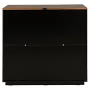 CÔMODA 4 GAVETAS 90 CM X 43 CM PELICANO - PRETO/NOZES - Foto 8