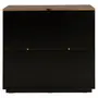 CÔMODA 4 GAVETAS 90 CM X 43 CM PELICANO - PRETO/NOZES - Foto 8