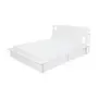 CAMA DE CASAL 4 GAVETAS 1,38 M KOMPA - BRANCO/NATURAL WASHED - Foto 1