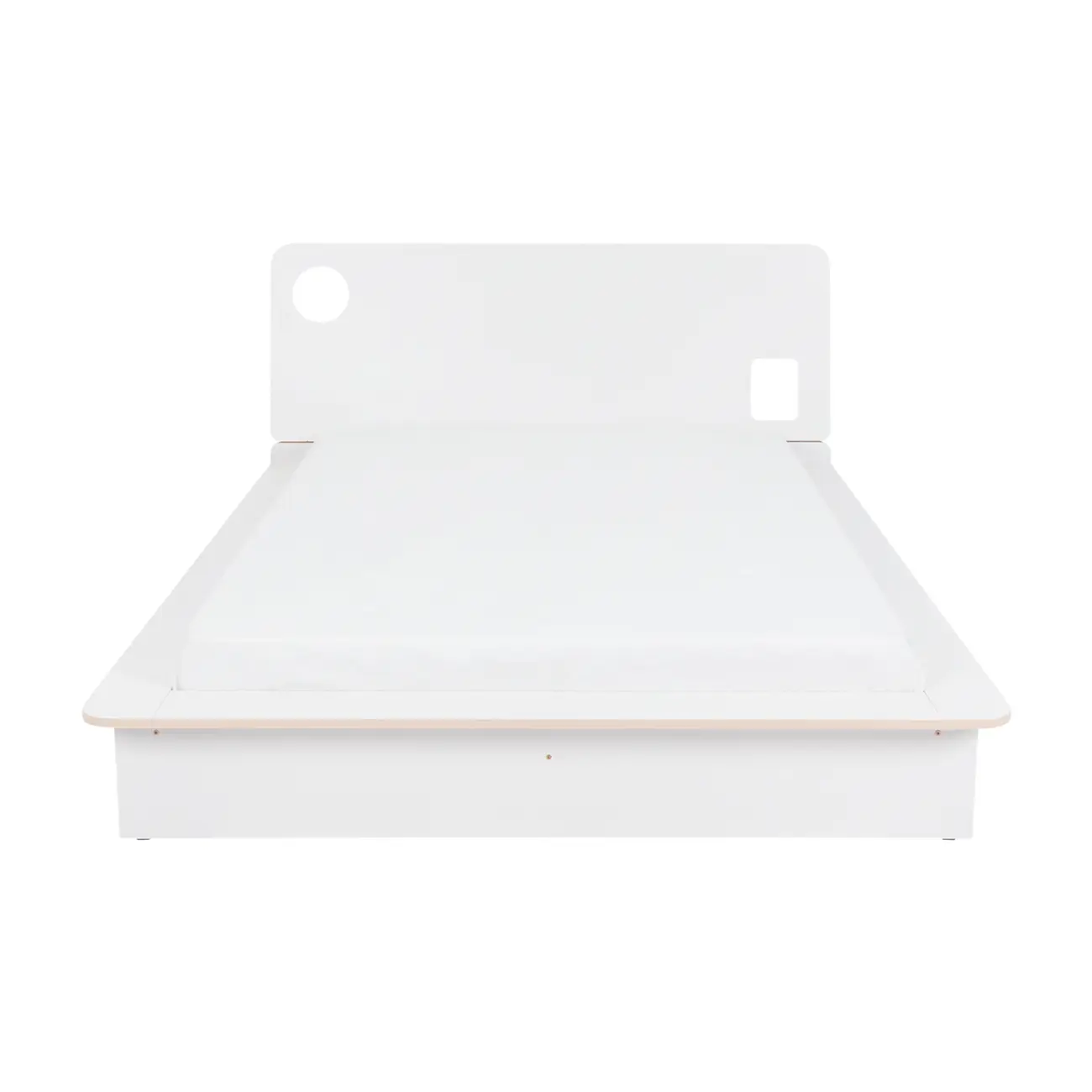 CAMA DE CASAL 4 GAVETAS 1,38 M KOMPA - BRANCO/NATURAL WASHED - Foto 2