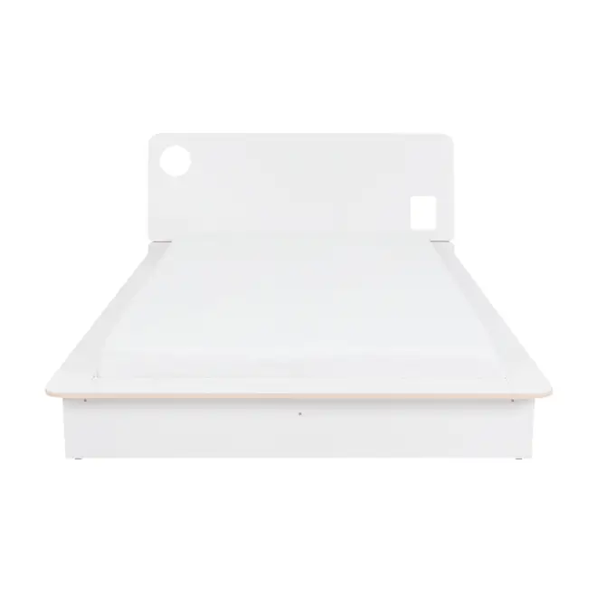 CAMA DE CASAL 4 GAVETAS 1,38 M KOMPA - BRANCO/NATURAL WASHED - Foto 2