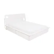 CAMA DE CASAL 4 GAVETAS 1,38 M KOMPA - BRANCO/NATURAL WASHED - Foto 3