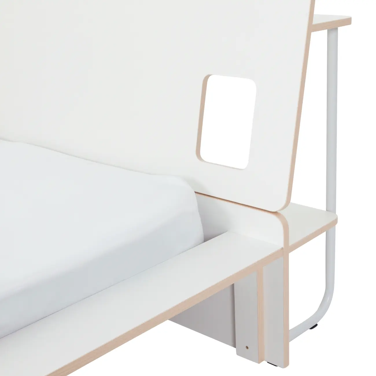 CAMA DE CASAL 4 GAVETAS 1,38 M KOMPA - BRANCO/NATURAL WASHED - Foto 5