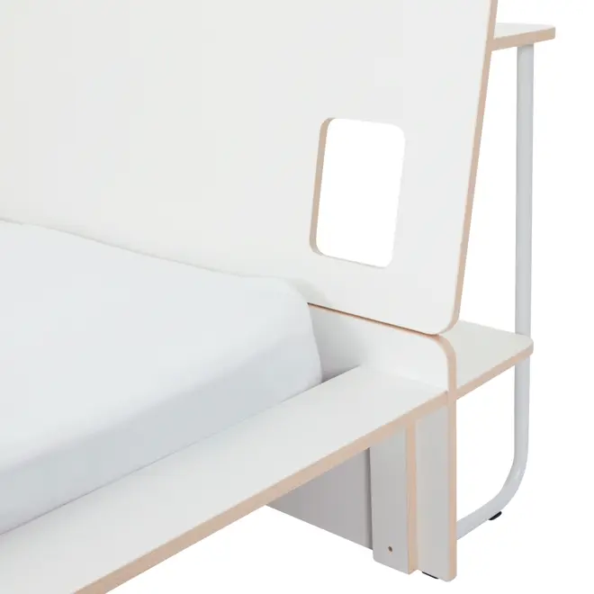 CAMA DE CASAL 4 GAVETAS 1,38 M KOMPA - BRANCO/NATURAL WASHED - Foto 5