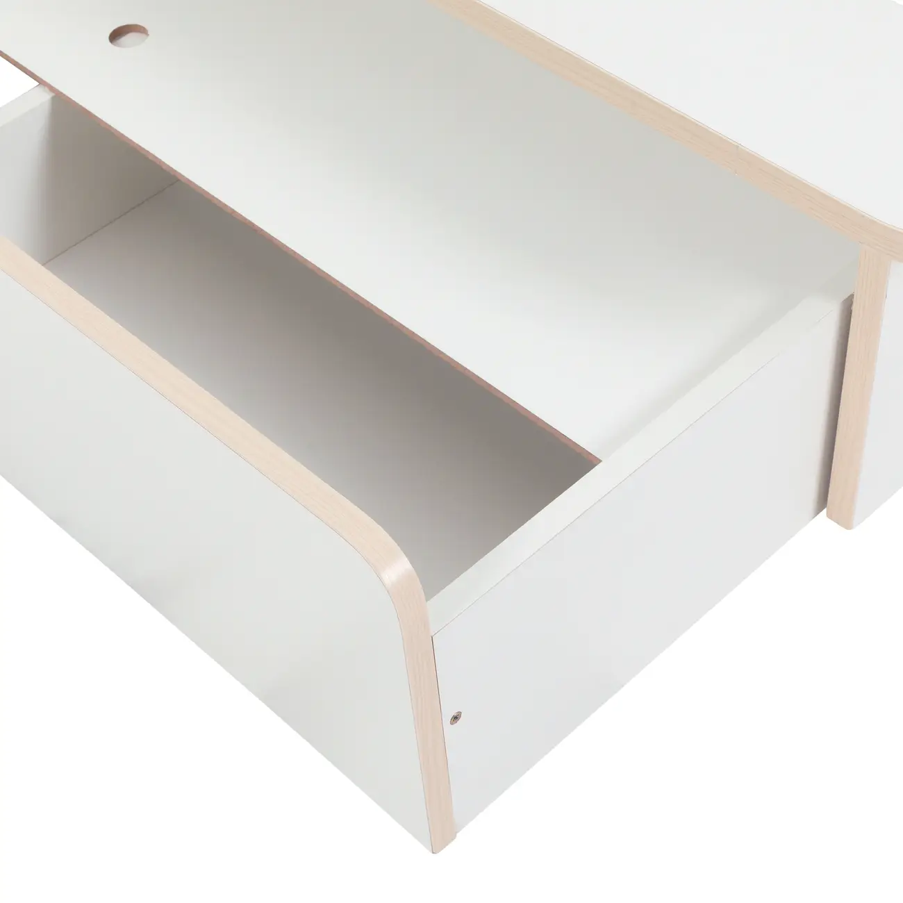 CAMA DE CASAL 4 GAVETAS 1,38 M KOMPA - BRANCO/NATURAL WASHED - Foto 6