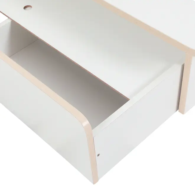 CAMA DE CASAL 4 GAVETAS 1,38 M KOMPA - BRANCO/NATURAL WASHED - Foto 6