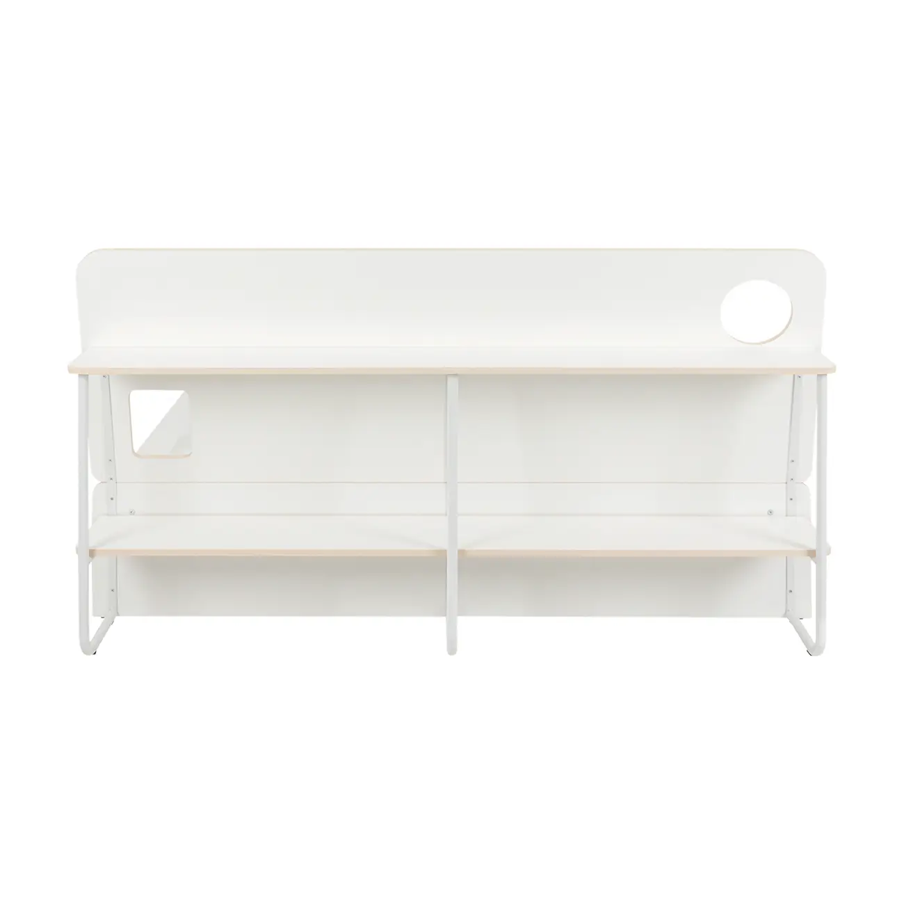 CAMA DE CASAL 4 GAVETAS 1,38 M KOMPA - BRANCO/NATURAL WASHED - Foto 10