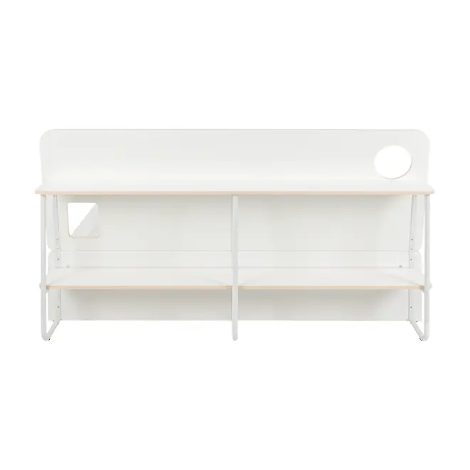 CAMA DE CASAL 4 GAVETAS 1,38 M KOMPA - BRANCO/NATURAL WASHED - Foto 10