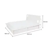 CAMA DE CASAL 4 GAVETAS 1,38 M KOMPA - BRANCO/NATURAL WASHED - Foto 11