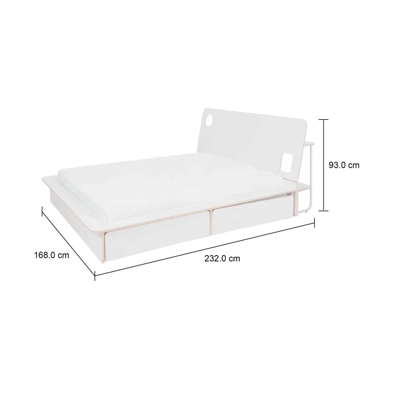 CAMA DE CASAL 4 GAVETAS 1,38 M KOMPA - BRANCO/NATURAL WASHED - Foto 11
