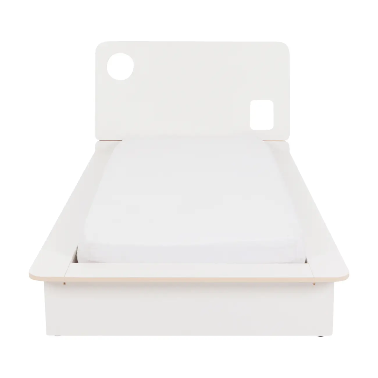 CAMA DE SOLTEIRO 2 GAVETAS 88 CM KOMPA - BRANCO/NATURAL WASHED - Foto 3