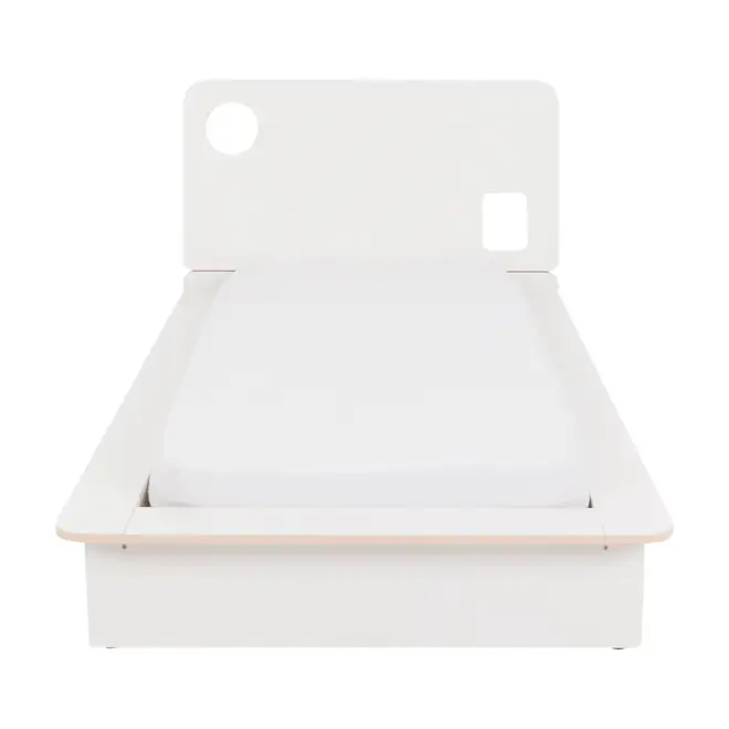 CAMA DE SOLTEIRO 2 GAVETAS 88 CM KOMPA - BRANCO/NATURAL WASHED - Foto 3