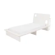 CAMA DE SOLTEIRO 2 GAVETAS 88 CM KOMPA - BRANCO/NATURAL WASHED - Foto 4