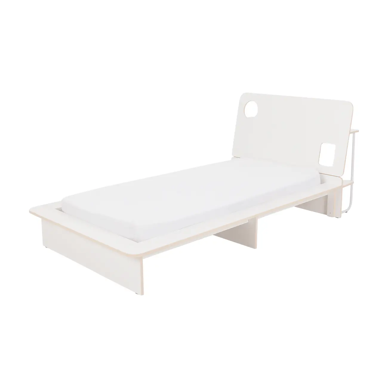 CAMA DE SOLTEIRO 2 GAVETAS 88 CM KOMPA - BRANCO/NATURAL WASHED - Foto 4