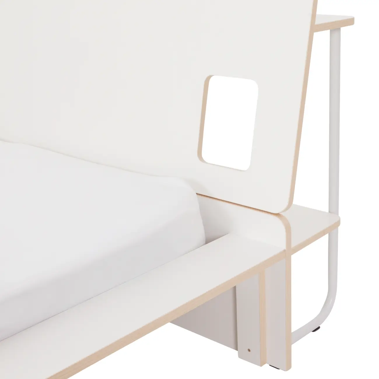 CAMA DE SOLTEIRO 2 GAVETAS 88 CM KOMPA - BRANCO/NATURAL WASHED - Foto 6