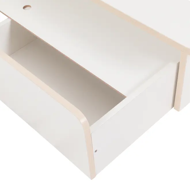 CAMA DE SOLTEIRO 2 GAVETAS 88 CM KOMPA - BRANCO/NATURAL WASHED - Foto 7