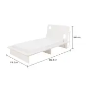 CAMA DE SOLTEIRO 2 GAVETAS 88 CM KOMPA - BRANCO/NATURAL WASHED - Foto 12