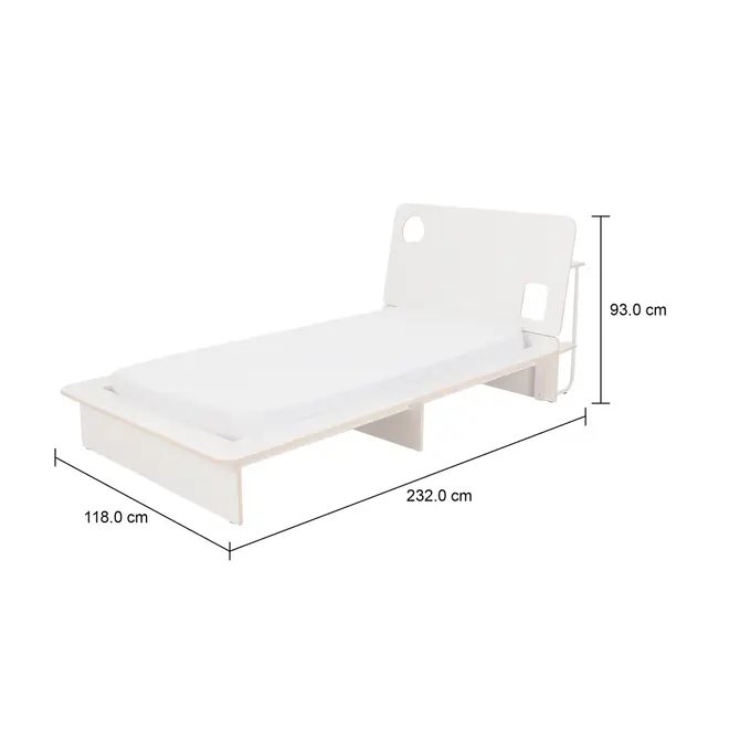 CAMA DE SOLTEIRO 2 GAVETAS 88 CM KOMPA - BRANCO/NATURAL WASHED - Foto 12