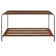 SAPATEIRA 36 CM X 60 CM X 30 CM PELICANO - PRETO/WHISKY - Foto 1