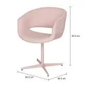 CADEIRA COM BRAÇOS GIRATÓRIA HERON - QUARTZO ROSA/QUARTZO ROSA - Foto 8