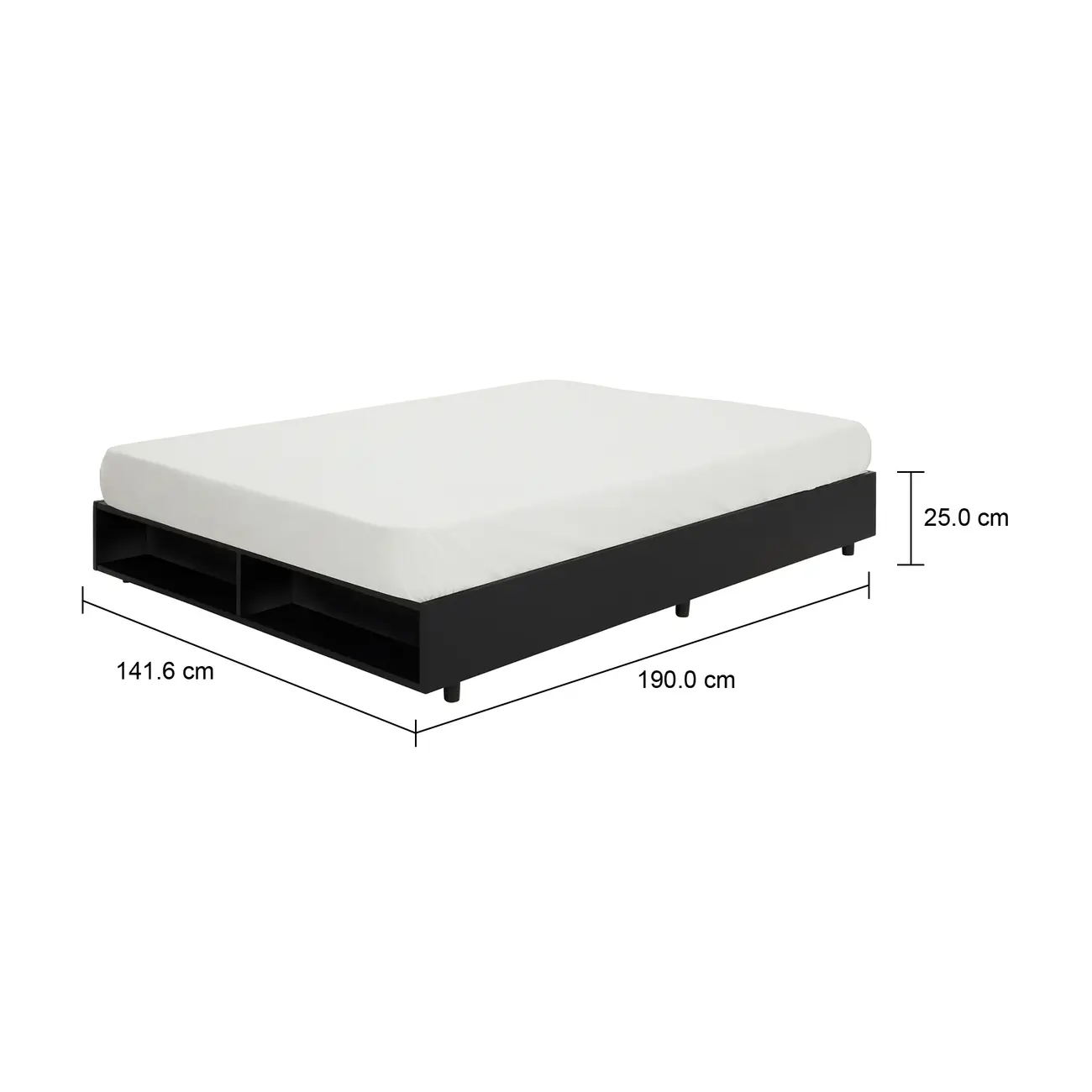 CAMA DE CASAL 1,38 M GLIDE - PRETO - Foto 6