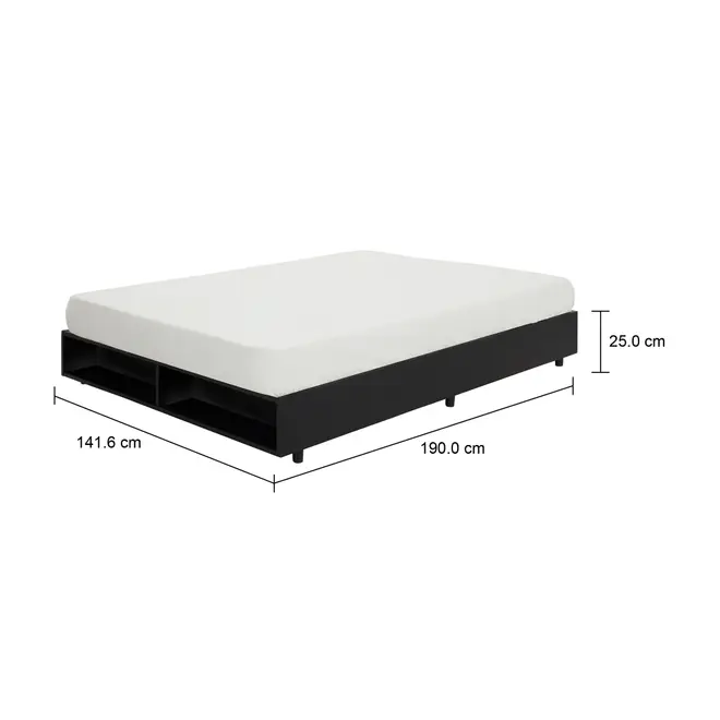 CAMA DE CASAL 1,38 M GLIDE - PRETO - Foto 6
