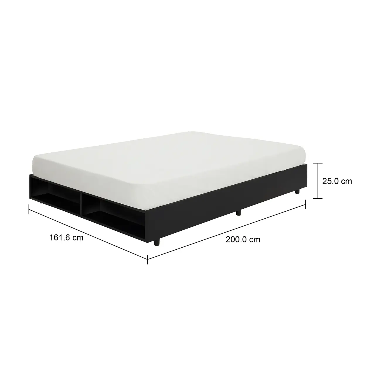CAMA QUEEN 1,58 M GLIDE - PRETO - Foto 6