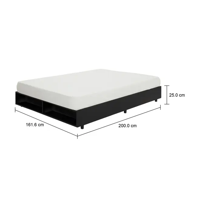 CAMA QUEEN 1,58 M GLIDE - PRETO - Foto 6