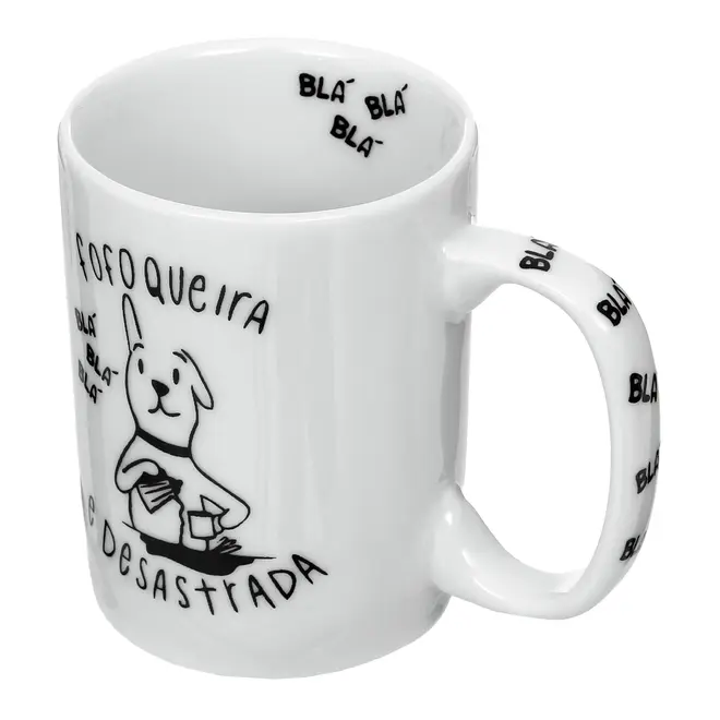CANECA 160 ML FOFOQUEIRA - BRANCO/PRETO - Foto 2