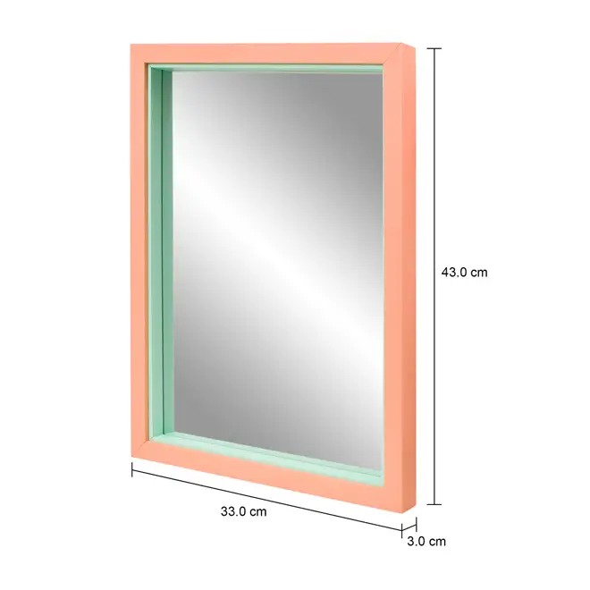 ESPELHO 43 CM X 33 CM COLOR MATCH - MELÃO/SORBET DE MENTA - Foto 5