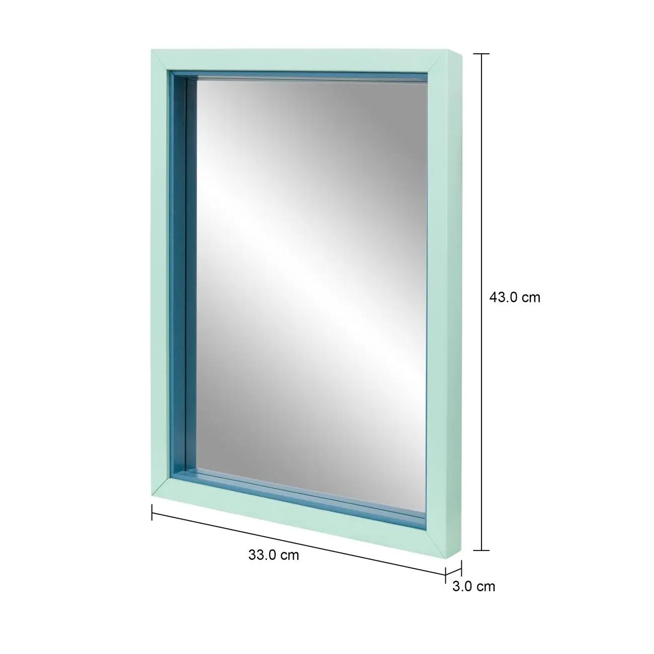 ESPELHO 43 CM X 33 CM COLOR MATCH - SORBET DE MENTA/ZIMBRO - Foto 5