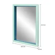 ESPELHO 43 CM X 33 CM COLOR MATCH - SORBET DE MENTA/ZIMBRO - Foto 5