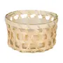 VELA POTE 13 CM TROPIK - BAMBU/BRANCO - Foto 1