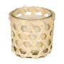 VELA POTE 10 CM TROPIK - FIBRA CLARA/ BRANCO - Foto 1