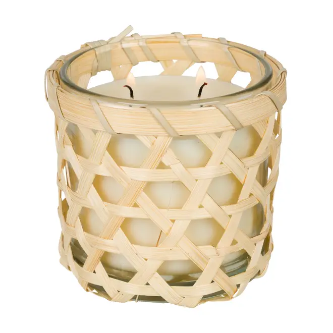 VELA POTE 10 CM TROPIK - FIBRA CLARA/ BRANCO - Foto 2